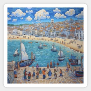 Summer Day at St Ives, Cornwall Sticker
